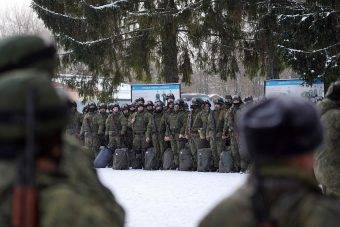 В Твери прошел смотр мобилизованных перед отправкой в зону СВО