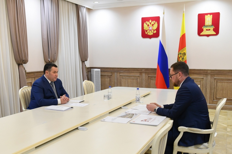 Игорь Руденя провел встречу с главой Ржевского муниципального округа