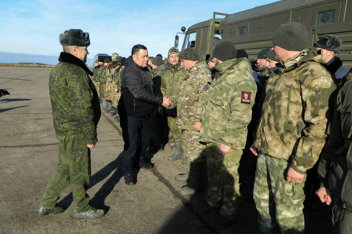 Губернатор Игорь Руденя в прифронтовой зоне проведения СВО встретился с военнослужащими из Тверской области