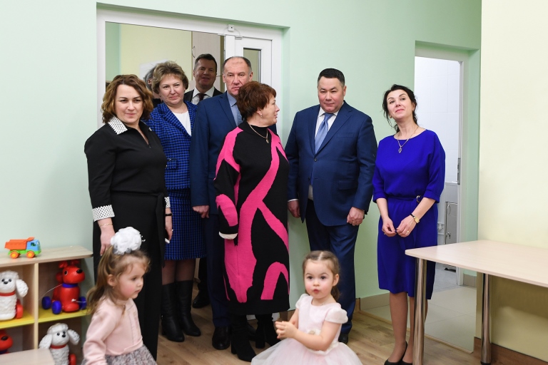 В Тверской области торжественно открыли новый современный детский сад