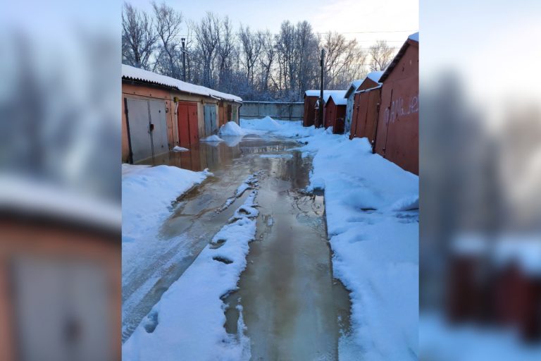 В Тверской области вода затопила гаражи