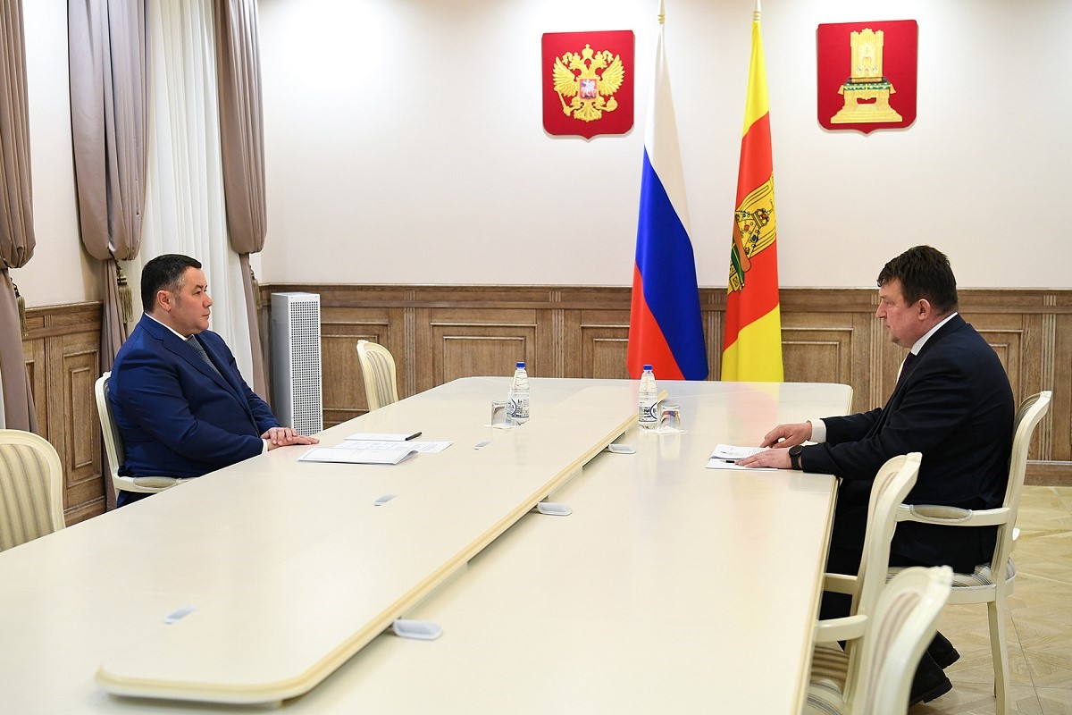 Игорь Руденя провел встречу с главой Максатихинского муниципального округа