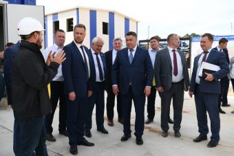 Губернатор Руденя проинспектировал строительство комплекса подготовки питьевой воды во Ржеве