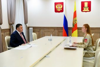 Игорь Руденя провел встречу с руководителем регионального движения «Юнармия»