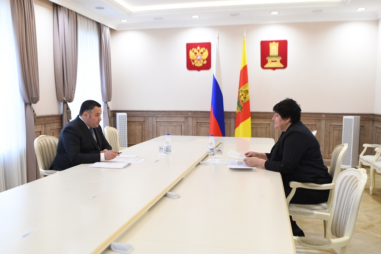 Губернатор Тверской области провел встречу в главой Лихославльского округа