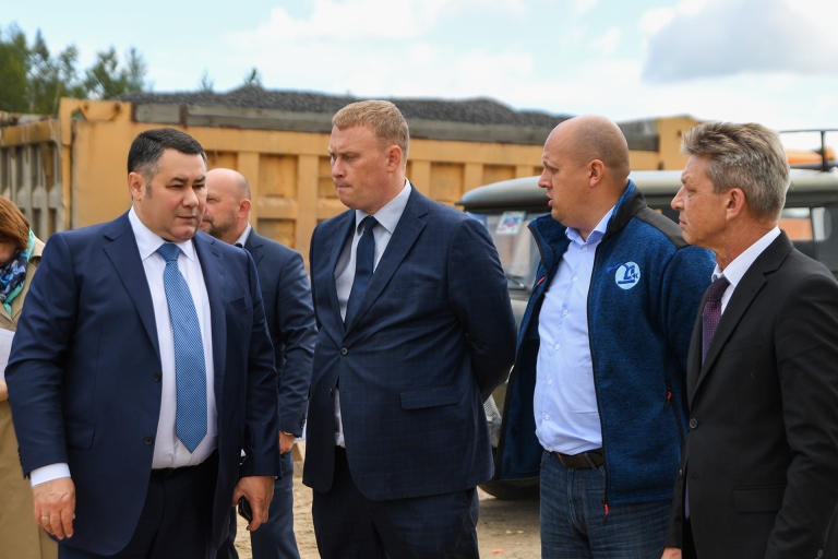 Губернатор Руденя осмотрел площадки планируемого строительства вылетной магистрали в направлении Кимр