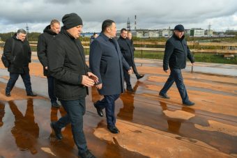 Губернатор Руденя проинспектировал ход строительства Западного моста в Твери