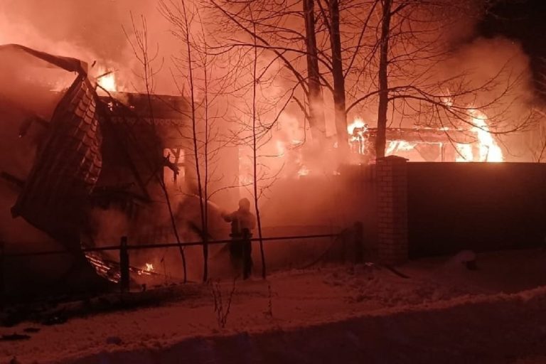 Два дома и хозпостройки уничтожены пожаром в Тверской области