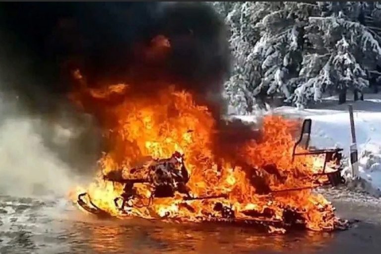 Владелец взорвавшегося снегохода пострадал в Тверской области