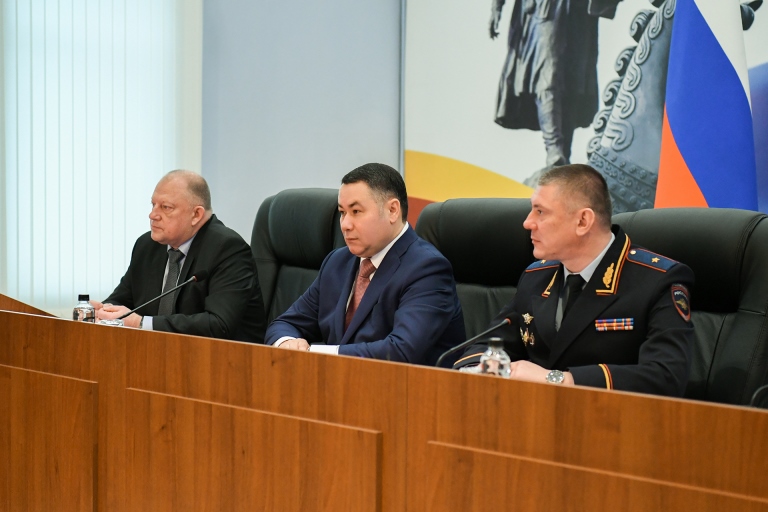 Губернатор Руденя отметил сплоченность, профессионализм и высокий уровень подготовки полиции Тверской области