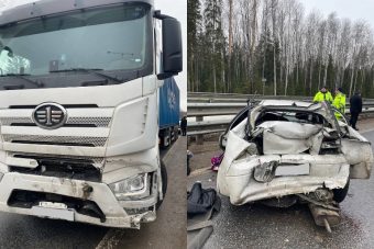 Три человека пострадали в ДТП с участием фуры на М-11 в Тверской области