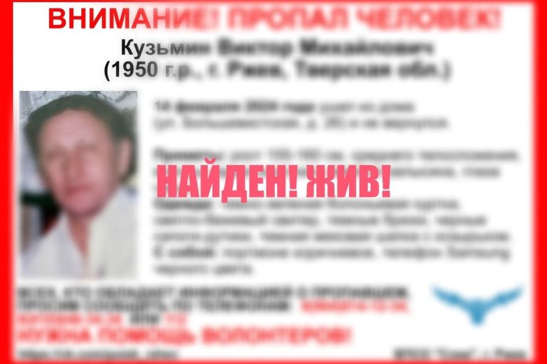 Прекращены поиски 70-летнего жителя Тверской области