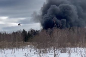 За несколько секунд до крушения тверского транспортного самолета из него выпала крупная деталь