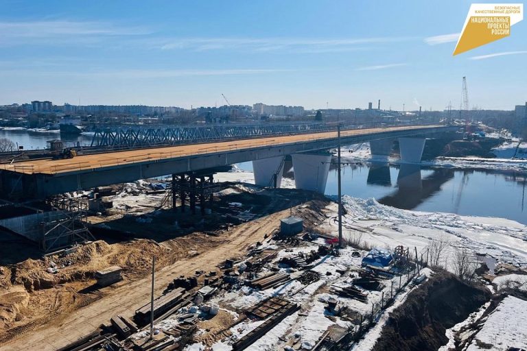 В Твери завершена надвижка левого направления Западного моста