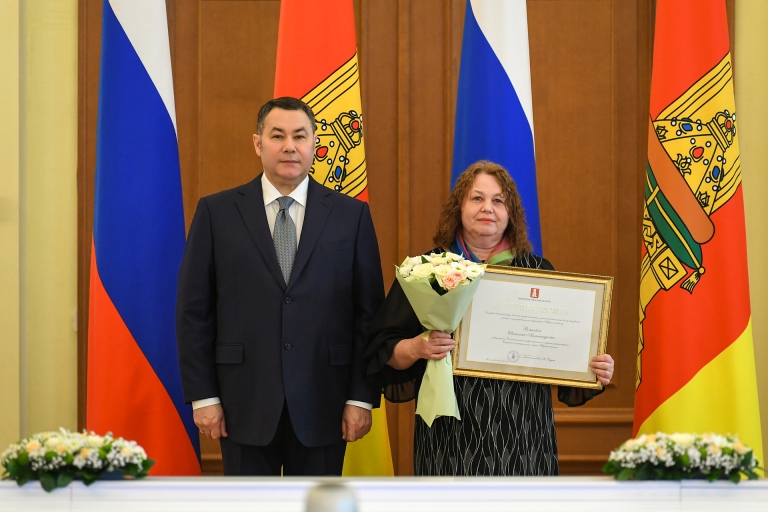 Губернатор Руденя вручил награды жителям Тверской области