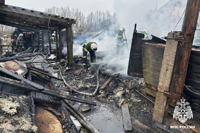 Баня сгорела в Тверской области