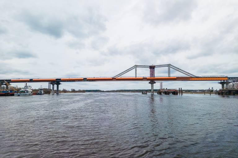 Мост на Северном обходе Твери соединил два берега Волги