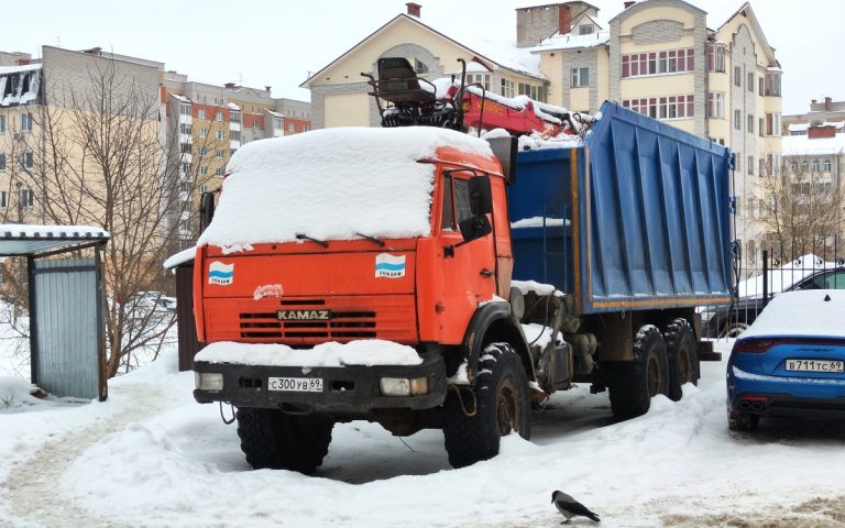 Под Тверью местные жители развернули пытавшийся сбросить мусор в живописном месте КАМАЗ