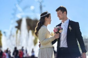 Пара из Тверской области зарегистрировала брак на Всероссийском свадебном фестивале