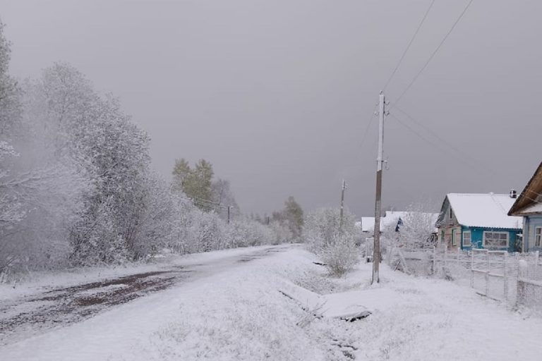 Районы Тверской области занесло снегом