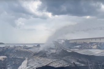 Опубликовано видео последствий пожара на лодочной станции в Кимрском округе