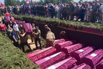 За день в Тверской области перезахоронили останки 830 героев Великой Отечественной войны
