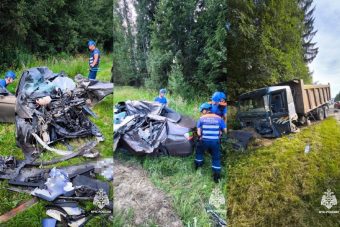 На трассе в Тверской области водитель превратил свой BMW в металлолом, а себя в покойника