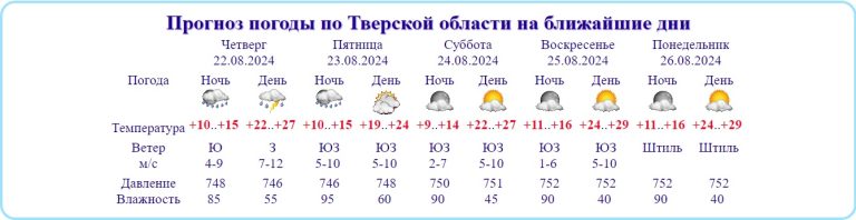 Стали известны точные даты, когда в Тверскую область вернется 30-градусная жара