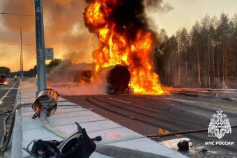 Движение по Северному обходу Твери трассы М-11 после огненной смертельной аварии удалось восстановить
