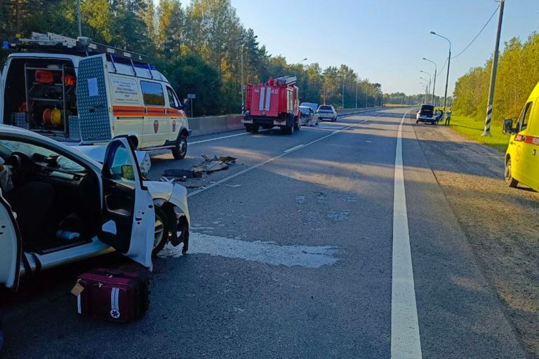 В ДТП на трассе М-10 под Тверью три человека получили серьёзные травмы