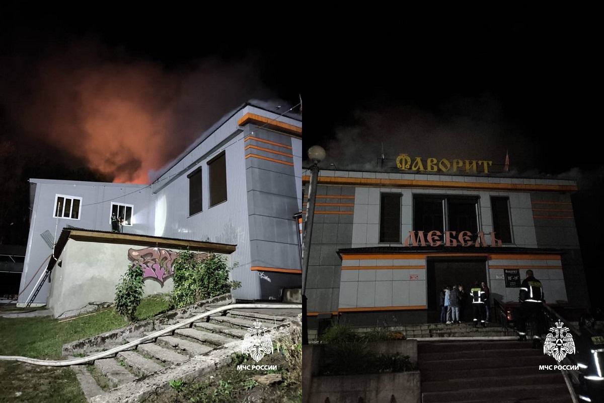 В Тверской области в ночь на 5 сентября сгорел мебельный магазин