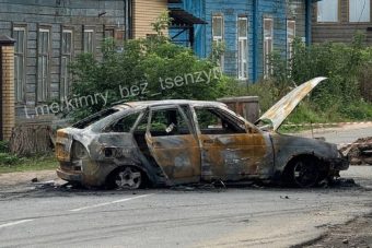 Легковушка сгорела ночью в Тверской области