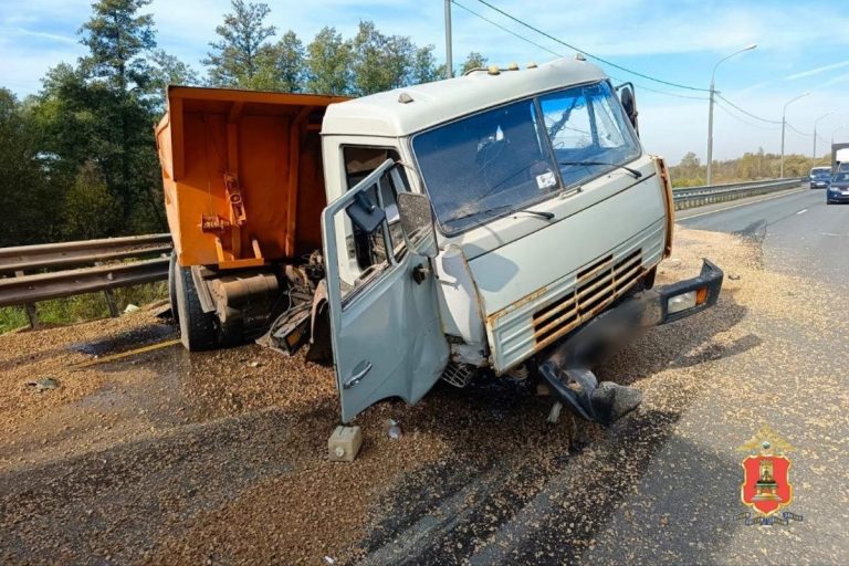 Грузовики столкнулись на М-10 в Тверской области