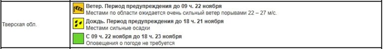 В Тверской области объявлен оранжевый уровень погодной опасности - ветер может валить с ног