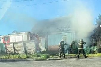 Жилой дом горел на улице Можайского в Твери