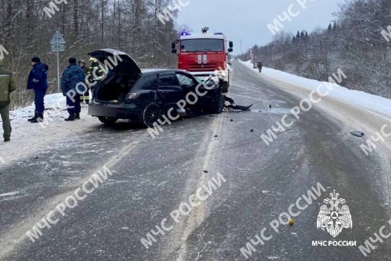 Две легковушки столкнулись лоб в лоб в Тверской области