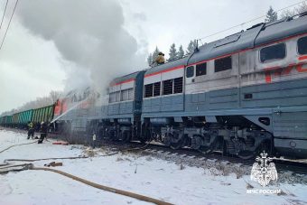 Тепловоз горел в Тверской области