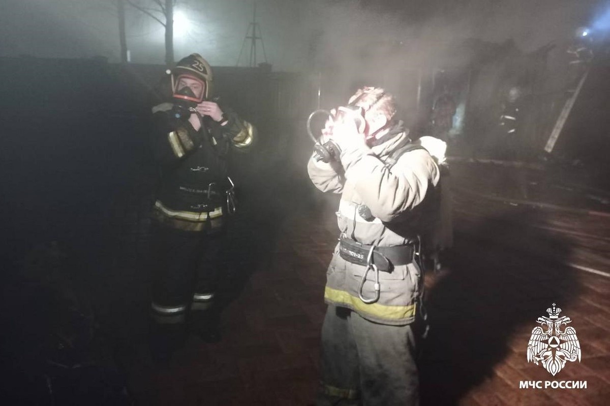 Баня горела ночью в Тверской области