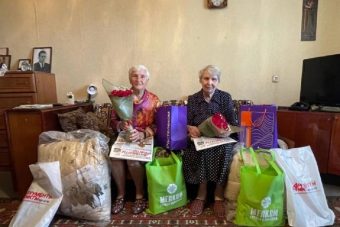 Журналисты компании «Объединенные медиасистемы» поздравили ветеранов с праздником Великой Победы