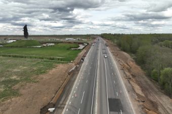 В Тверской области запустили движение по четырехполосным участкам трассы от Москвы до Ржевского мемориала