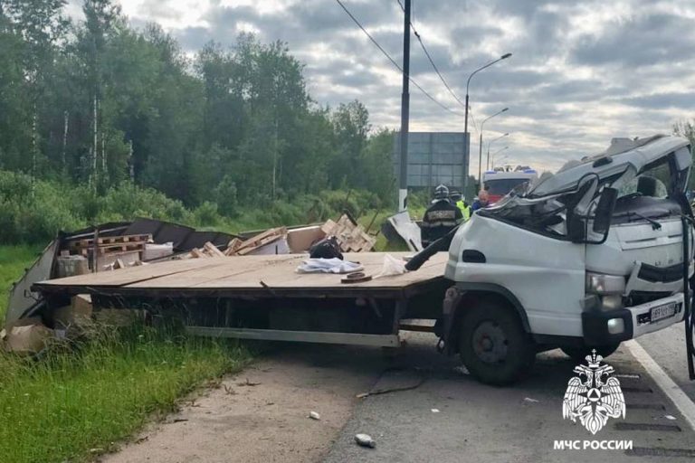 Водитель чудом уцелел в жестком ДТП на трассе под Тверью