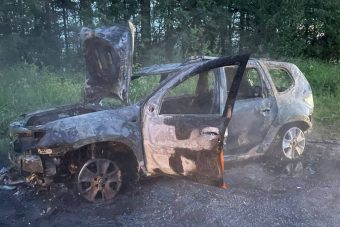 На дороге под Тверью сгорел автомобиль