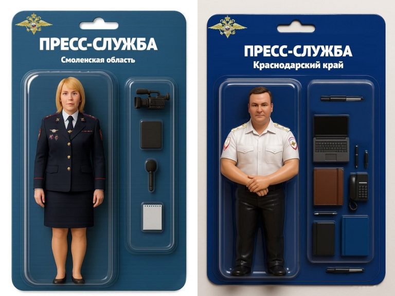 Официальный представитель МВД Ирина Волк примерила на себя образ куклы