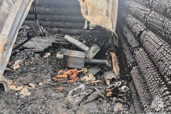 В Тверской области полыхала баня