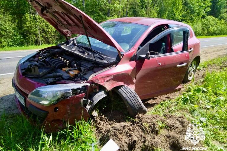 В жестком столкновении двух Renault в Тверской области пострадали два человека