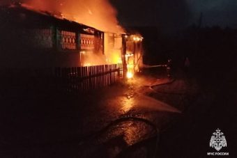 Человек пострадал во время пожара в Тверской области