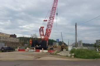 Появились фото и видео с места реконструкции Горбатого моста в Твери
