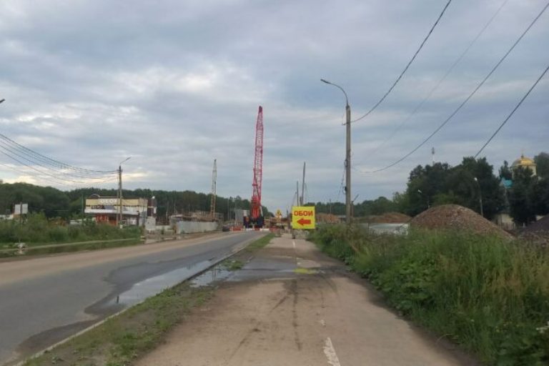 Появились фото и видео с места реконструкции Горбатого моста в Твери
