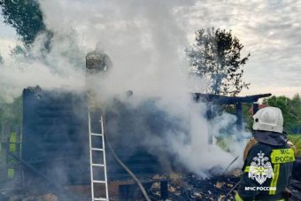 В Тверской области сгорела баня