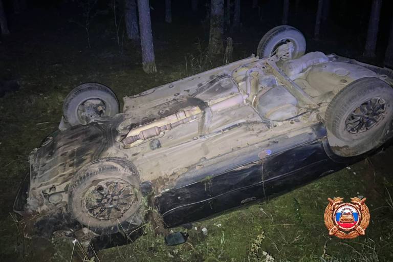 В Тверской области перевернулся автомобиль